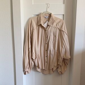 Fate Beige Button-Down Shirt